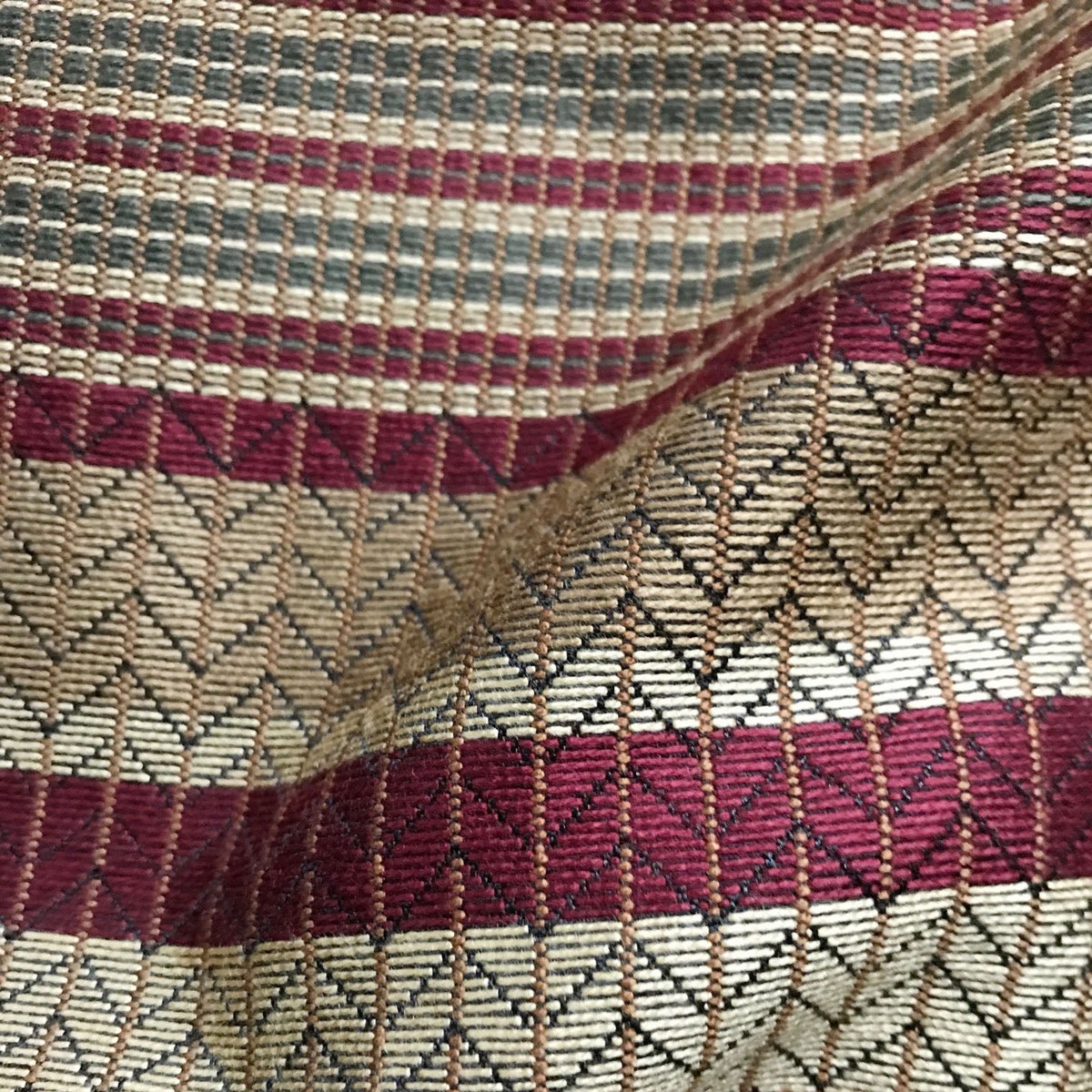 Tan Farmhouse Stripe Woven Upholstery Fabric 54"