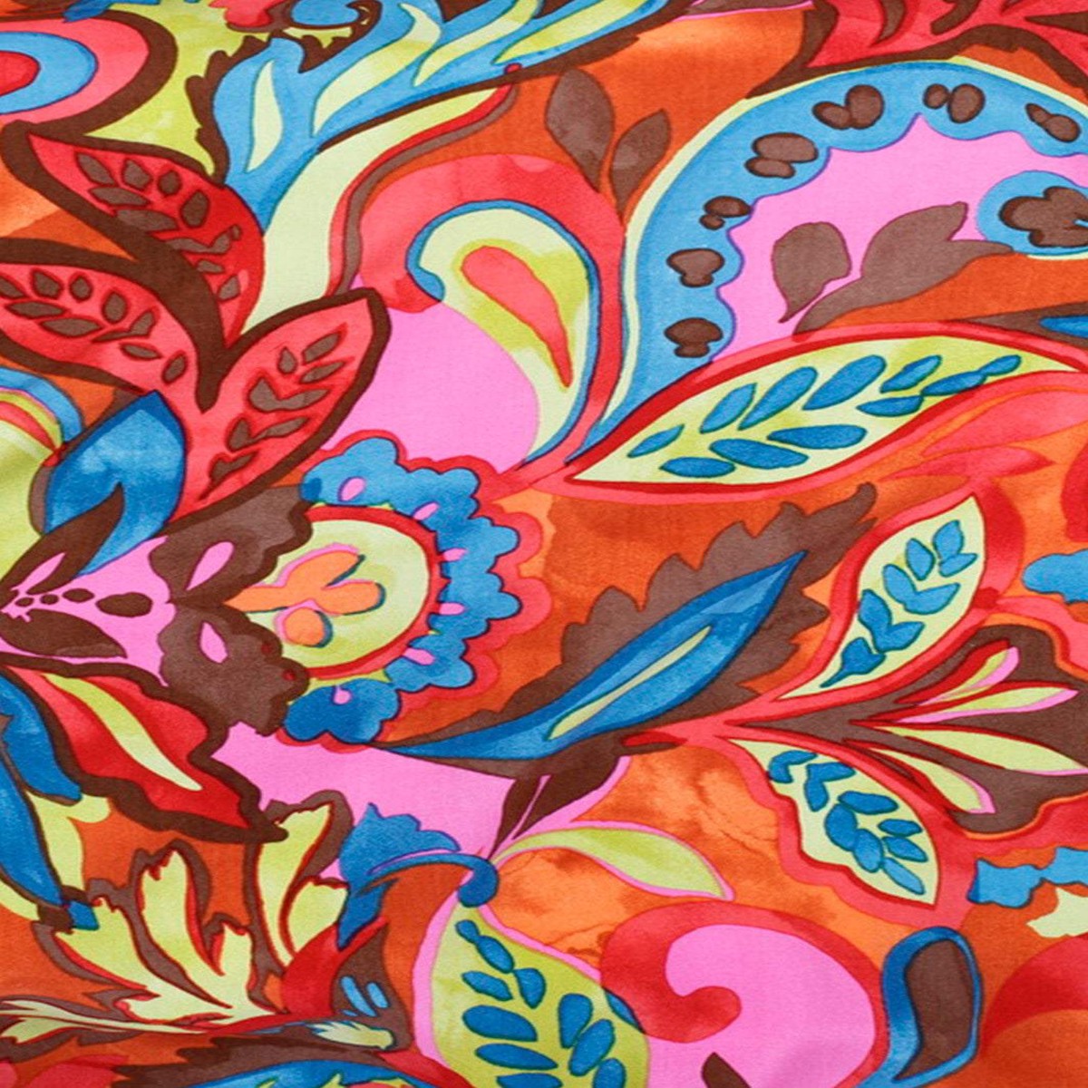 Dali Paisley Poplin Red / Orange