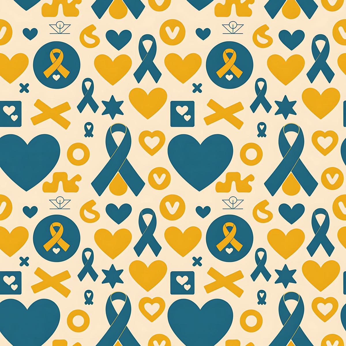 Down Syndrome Awareness Pattern 22 Quilting Cotton Fabric