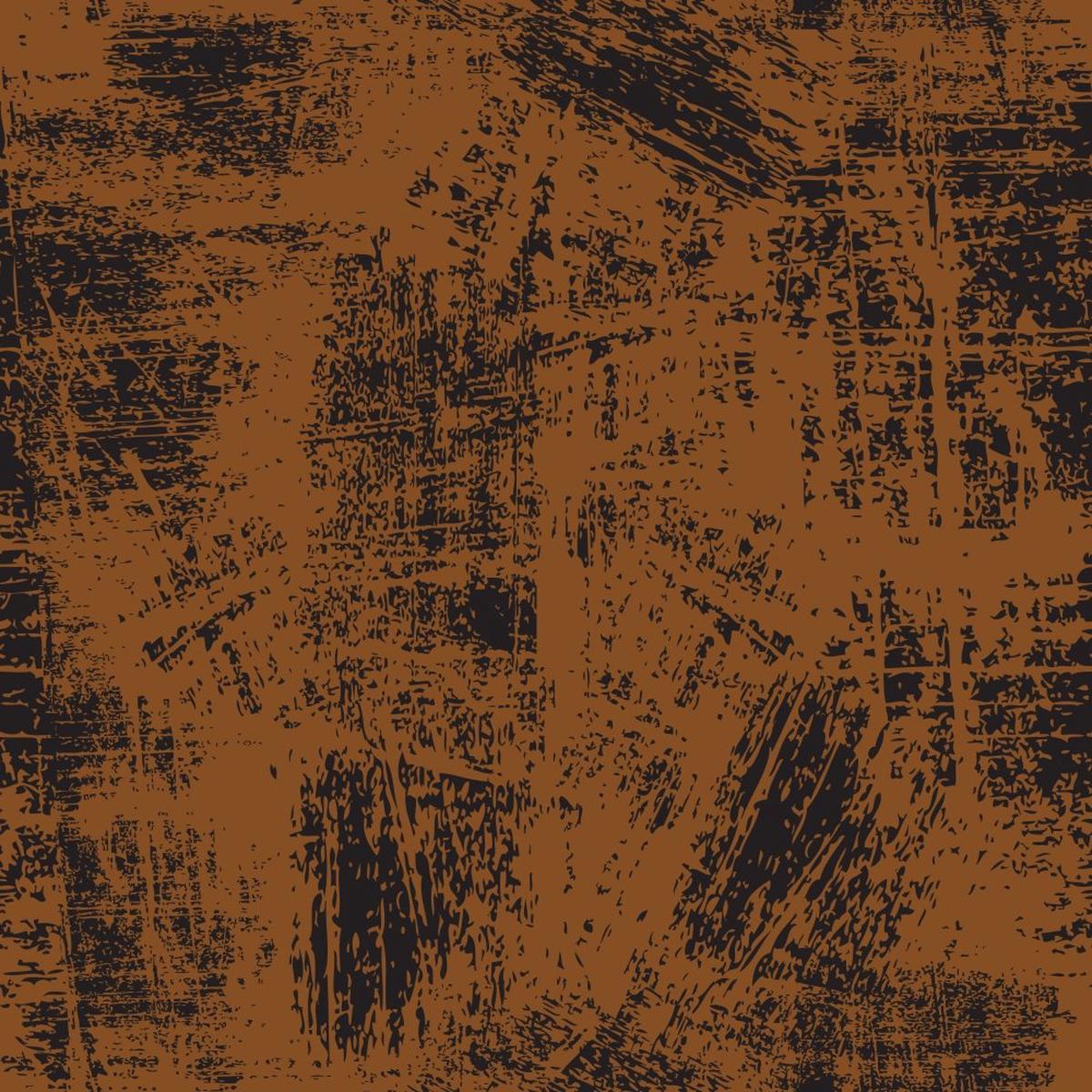 Grunge Fabric - Black on Russet