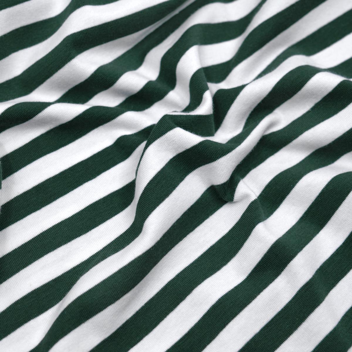 Sport Stripe Cotton Jersey - Midnight Spruce/White