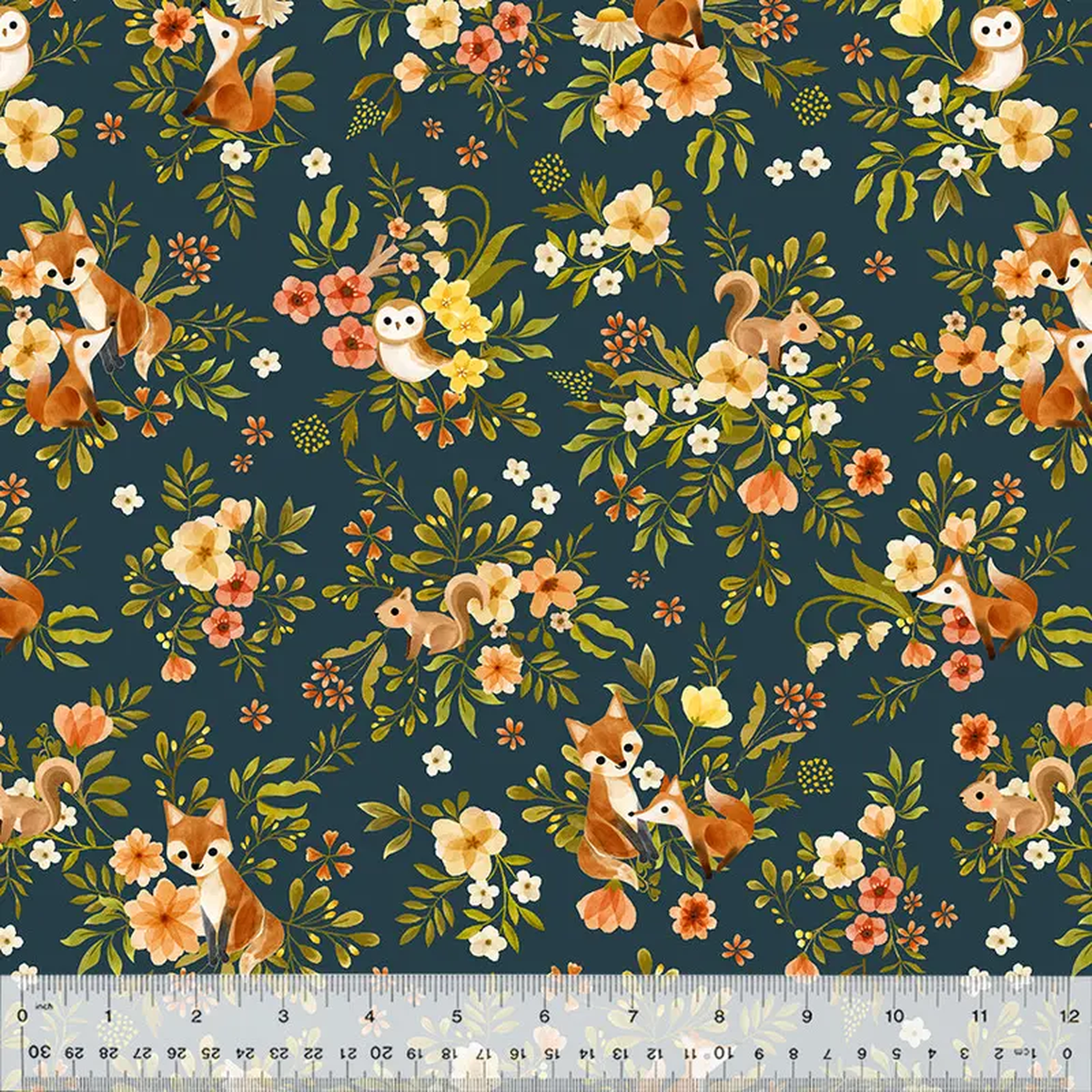 Foxy Vivian Yiwing 53427-2 Midnight Fox And Friends Cotton