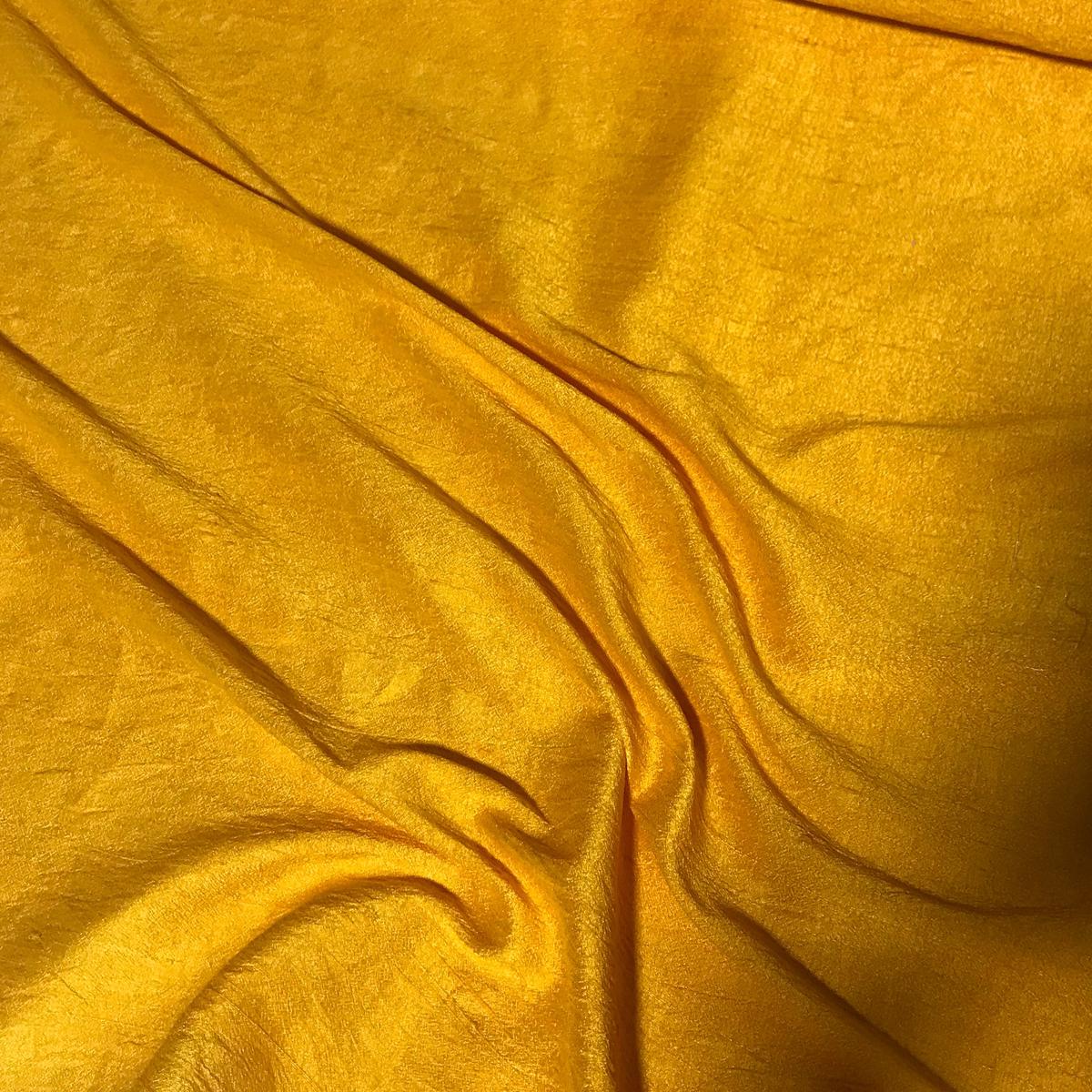 Golden Poppy - Hand Dyed Silk Dupioni Fabric - 1/4 Yard x 54"
