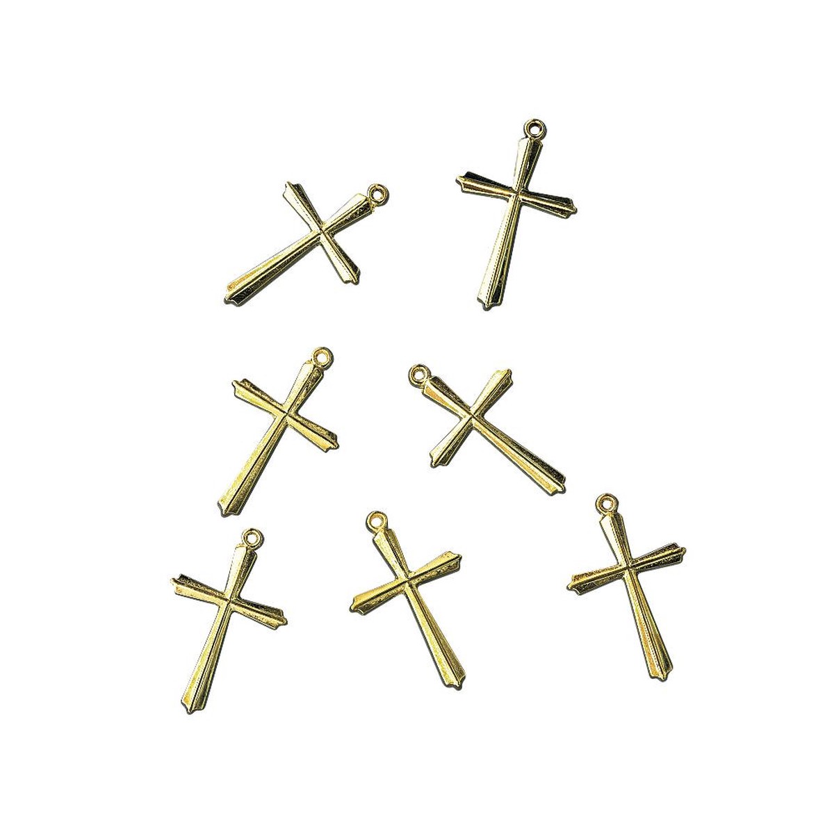 Pendant (5pcs) - Gold Cross