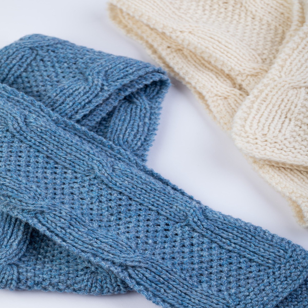 Yarn Vibes 100% Organic Irish Knitting Kit: Liam Aran Scarf