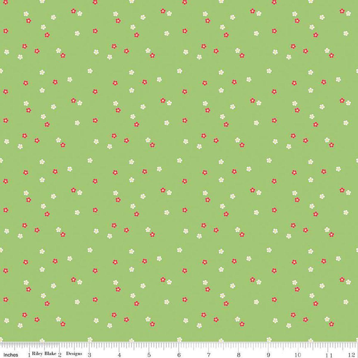 SALE Flour & Flower Mini Floral C14017 Leaf - Riley Blake Designs - Flowers - Quilting Cotton Fabric