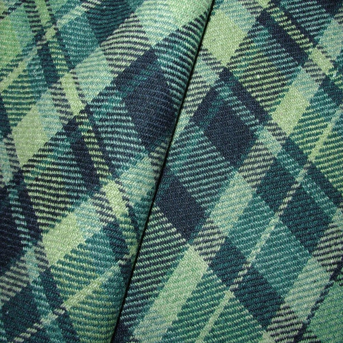 2 Metres iLiv Courchevel Ocean Wool Tartan Fabric Curtain Upholstery Cushion