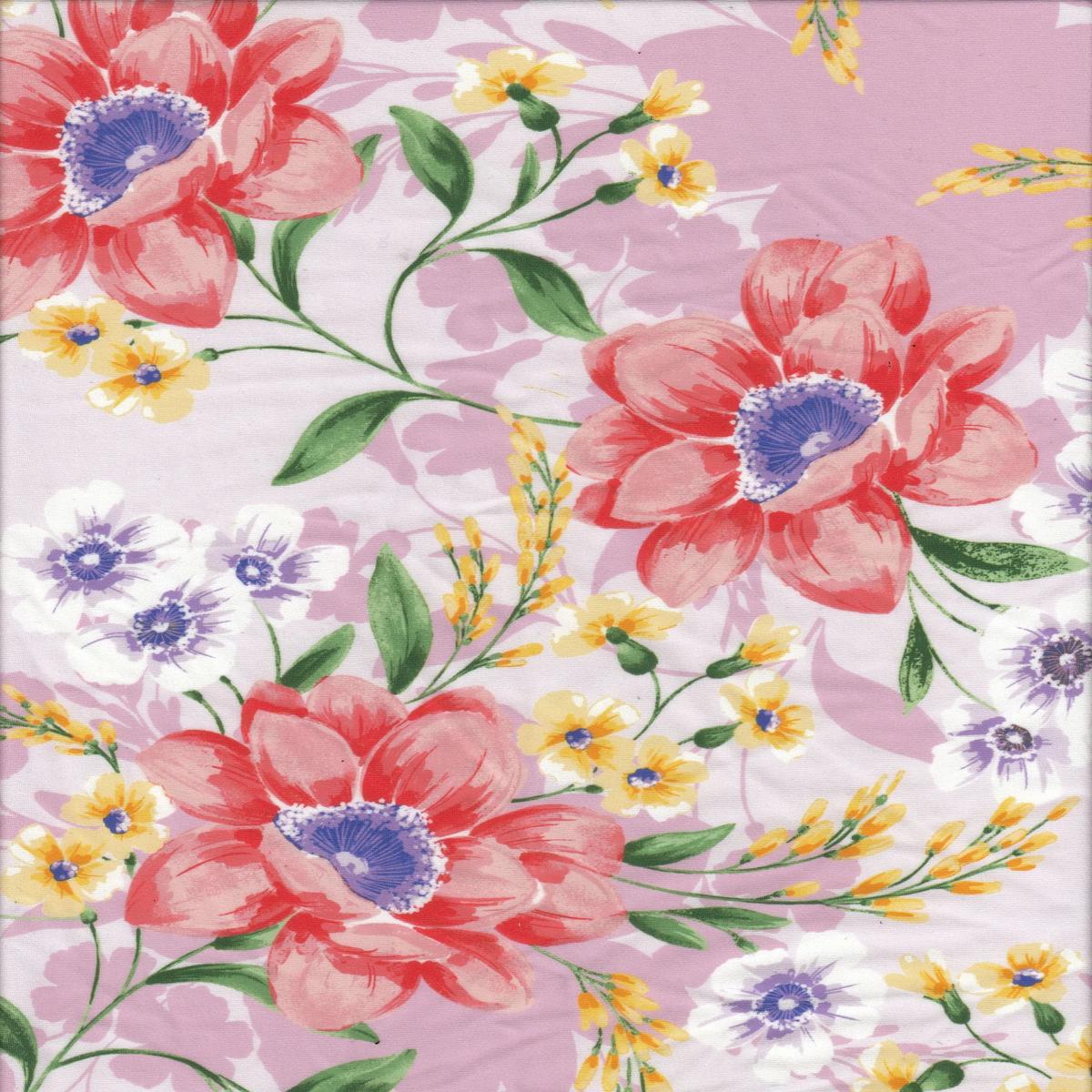 Floral Digital Print DTY Knit Fabric - KNT4498-MS11509