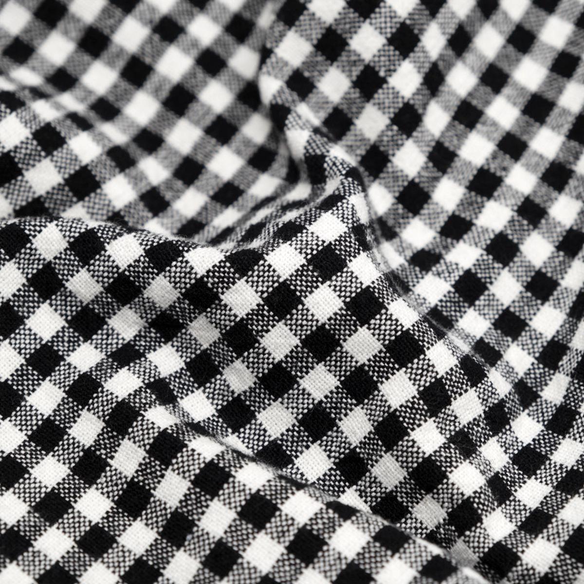 Mini Gingham Rustic Organic Cotton - Black