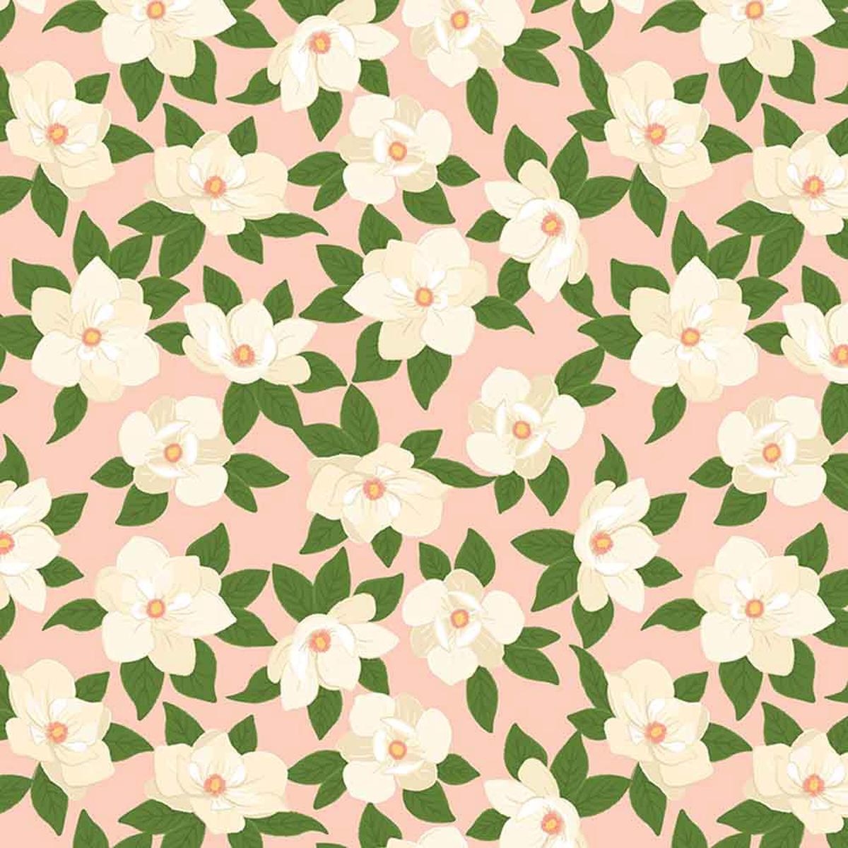 Riley Blake Designs - Southern Charm - Magnolia Blossoms - Pink - Yardage