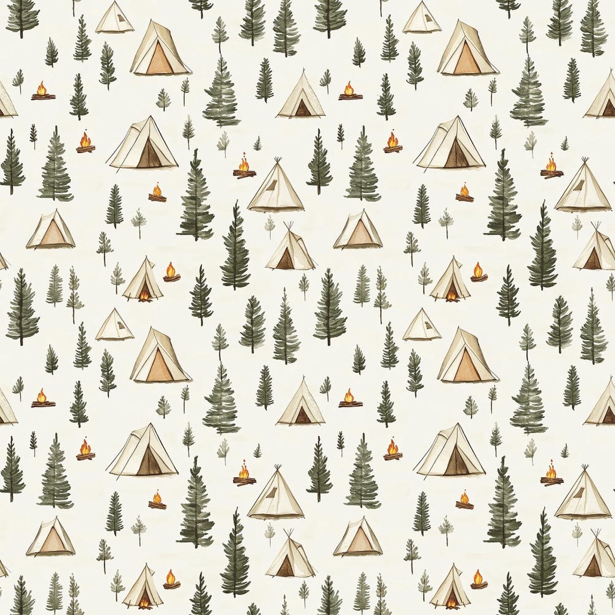 Camping in the Forest Pattern 4 Quilting Cotton Fabric