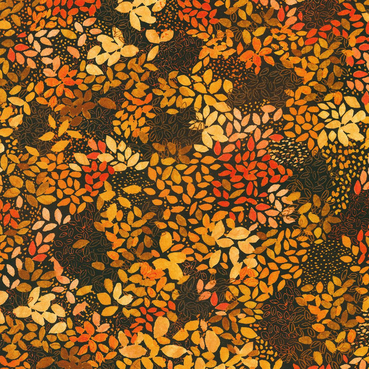 CHOCOLATE Leaves by Lauren Wan from Sunlit Garden -- Robert Kaufman