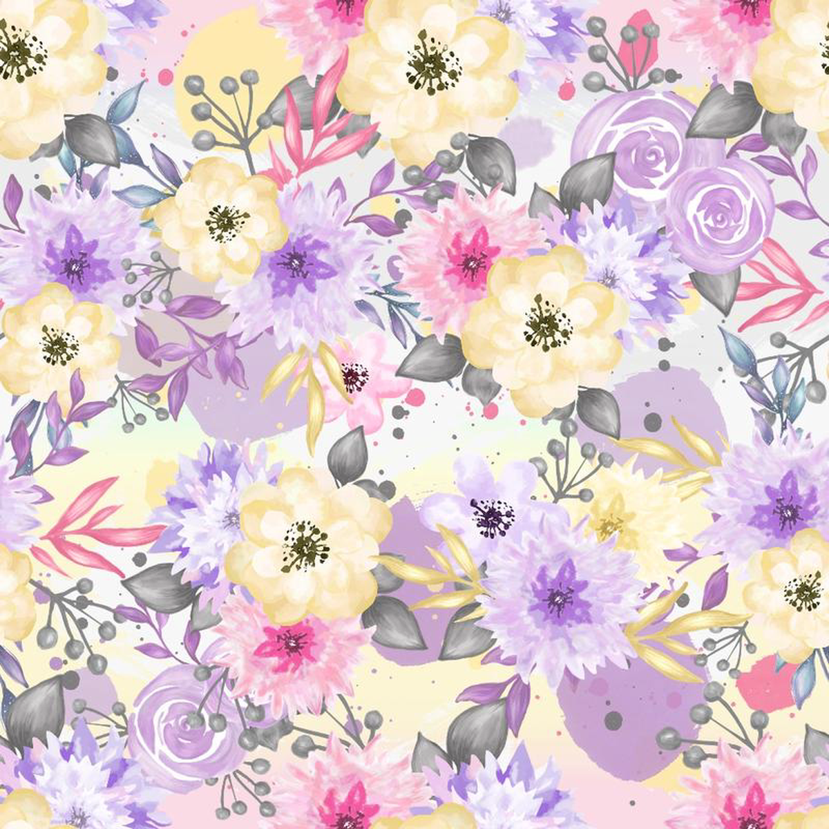 Cute Snow White Fairy Tale Pattern 7 Quilting Cotton Fabric
