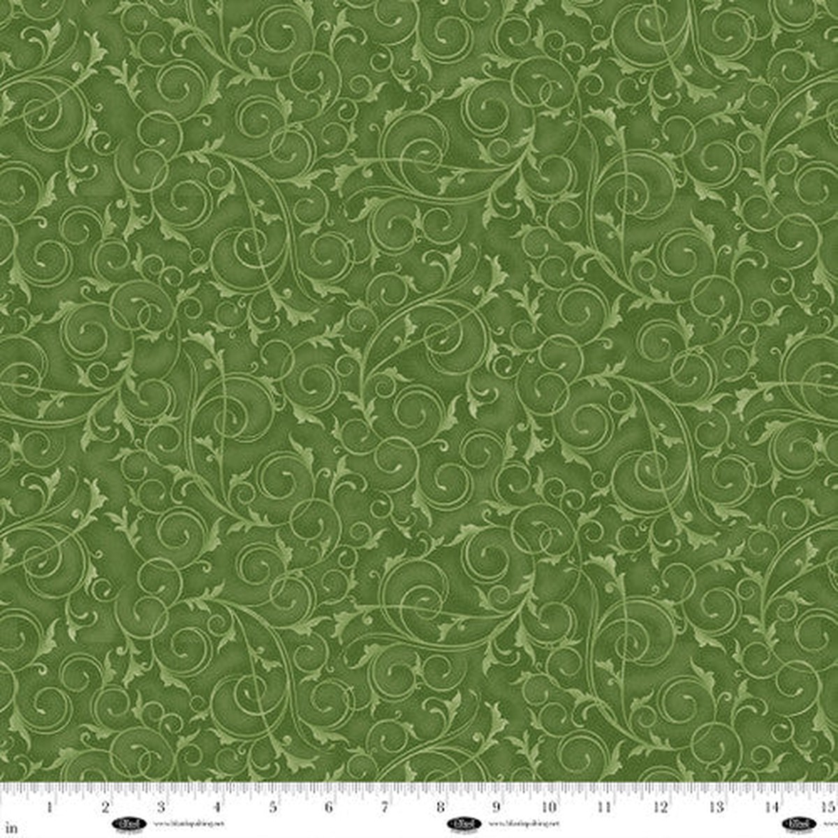 Fabric Blank Quilting Sage Swirls and Twirls 108" Wide Back by the Quarter Yard 4221-66