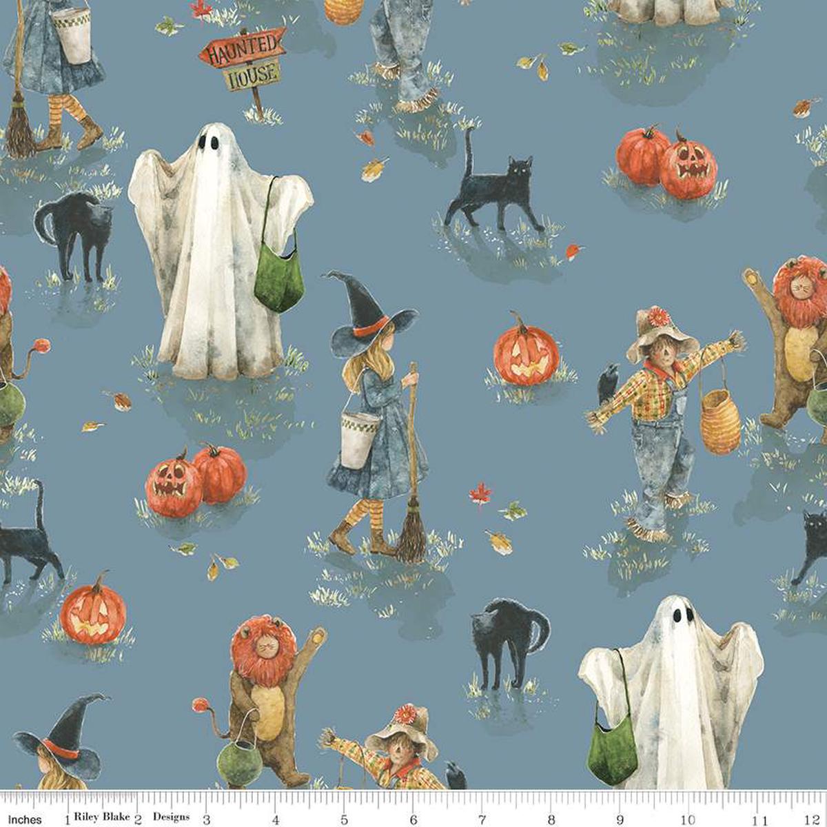 Fabric Riley Blake Dusk Main Trick or Treat by the Quarter Yard CD15960-DUSK