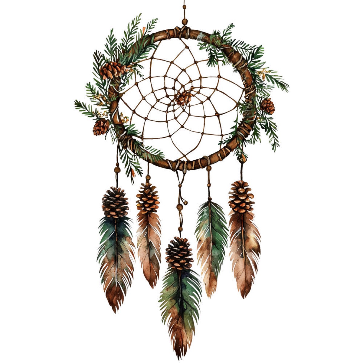 Floral Dreamcatcher Fabric Panel 9
