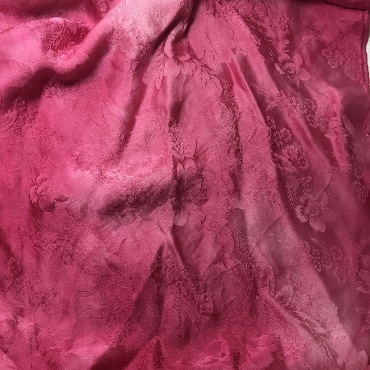 Fuchsia Floral - Hand Dyed Silk Jacquard