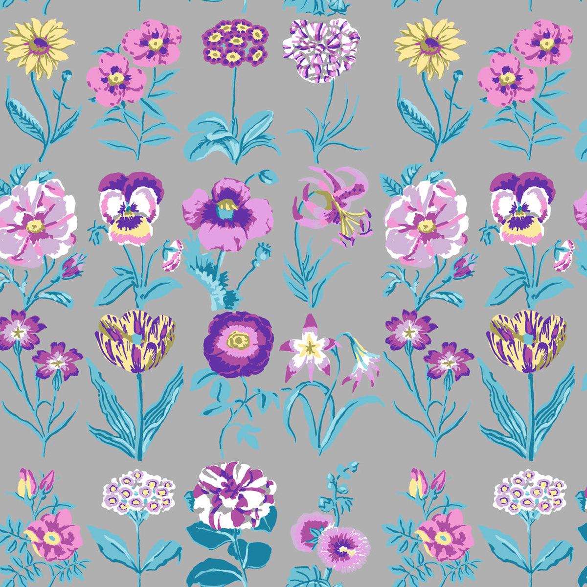 KAFFE FASSETT - KFC FEBRUARY 2025 - Flower Studies, Grey