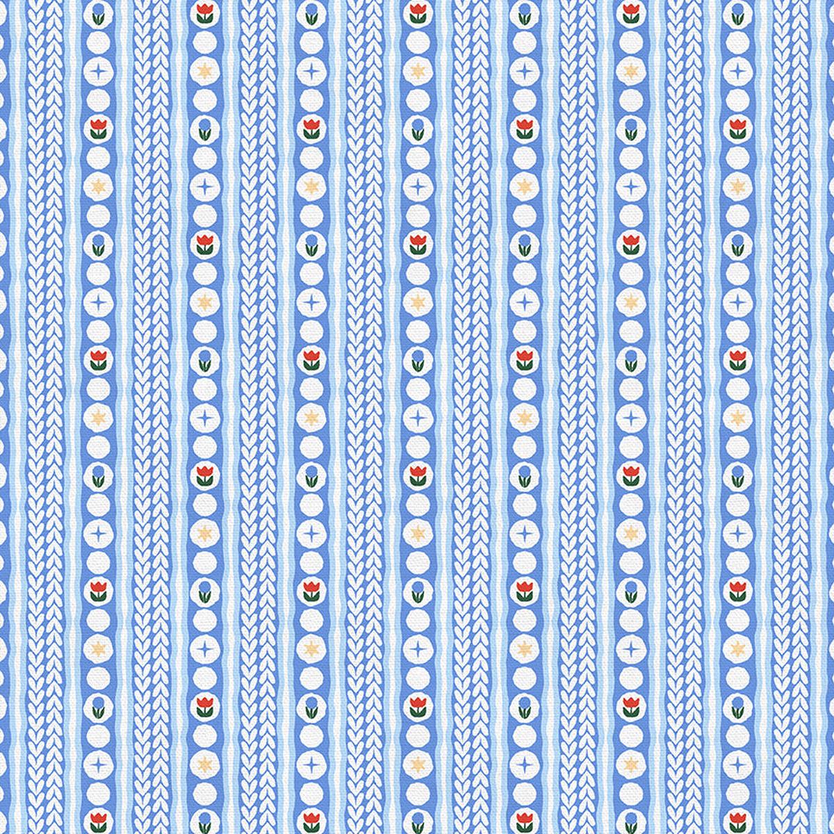 Sweater Stripe - Blue - Quilting Cotton Wide - 18 Yard