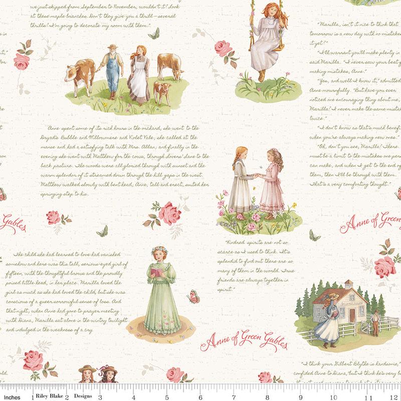 Anne of Green Gables 2025 Main Cream CD16120-CREAM Cotton Woven Fabric