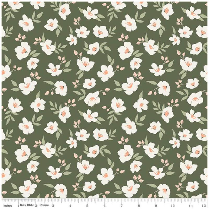 Let It Bloom ~ Flowing Floral C14282-GREEN ~ One Yard