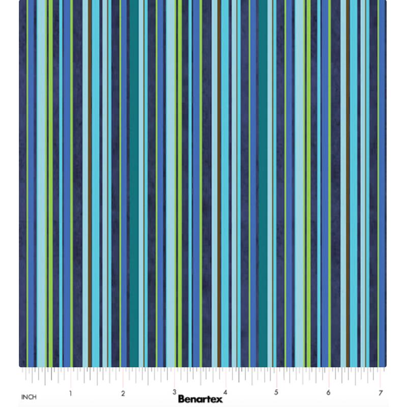 Under the Sea ~ Cabana Stripe 16531-83 Turquoise/Multi