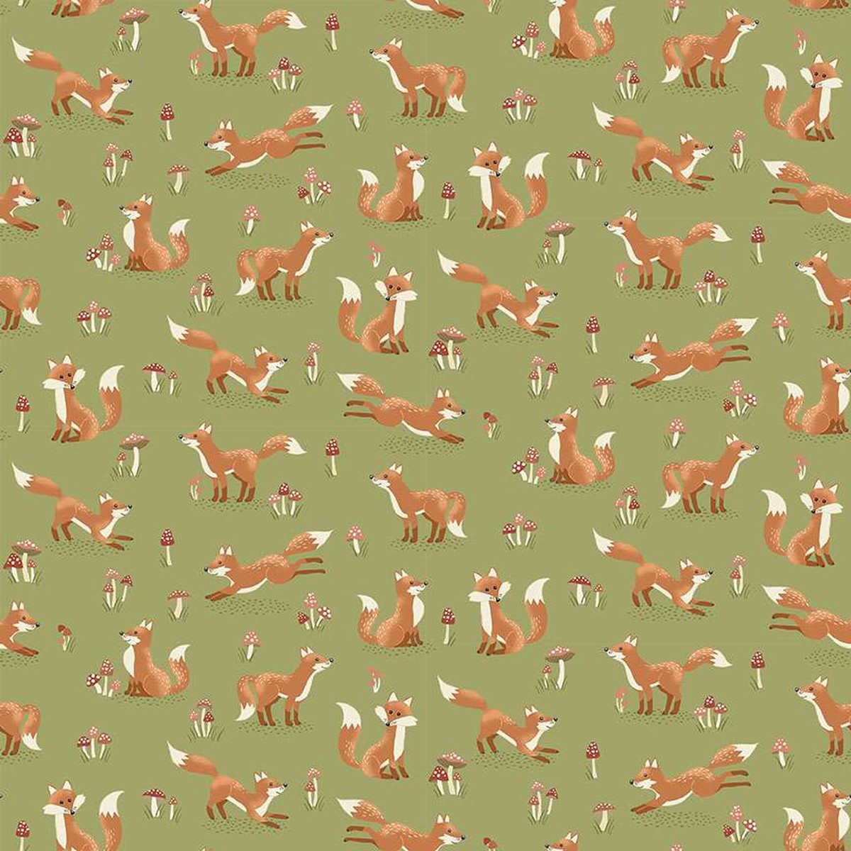 Hello Autumn ~ Foxtales ~ MU-098-G Green
