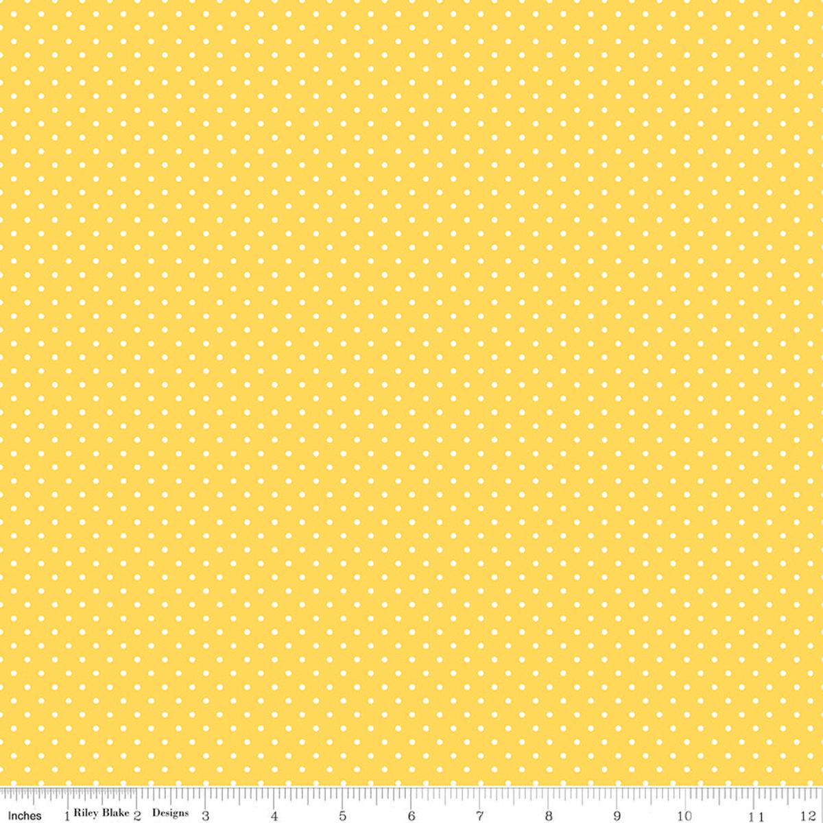 Swiss Dot ~ 39" remnant ~ C670-YELLOW