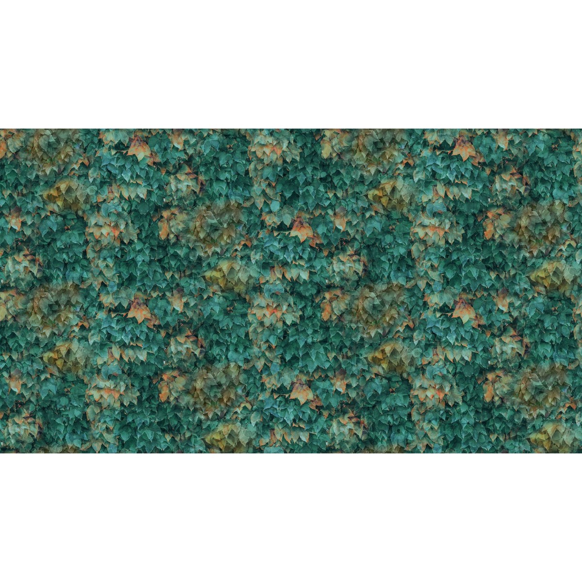 Autumn Breeze ~ 24" x WOF remnant Layered Leaves ~ DP28059-66 Teal