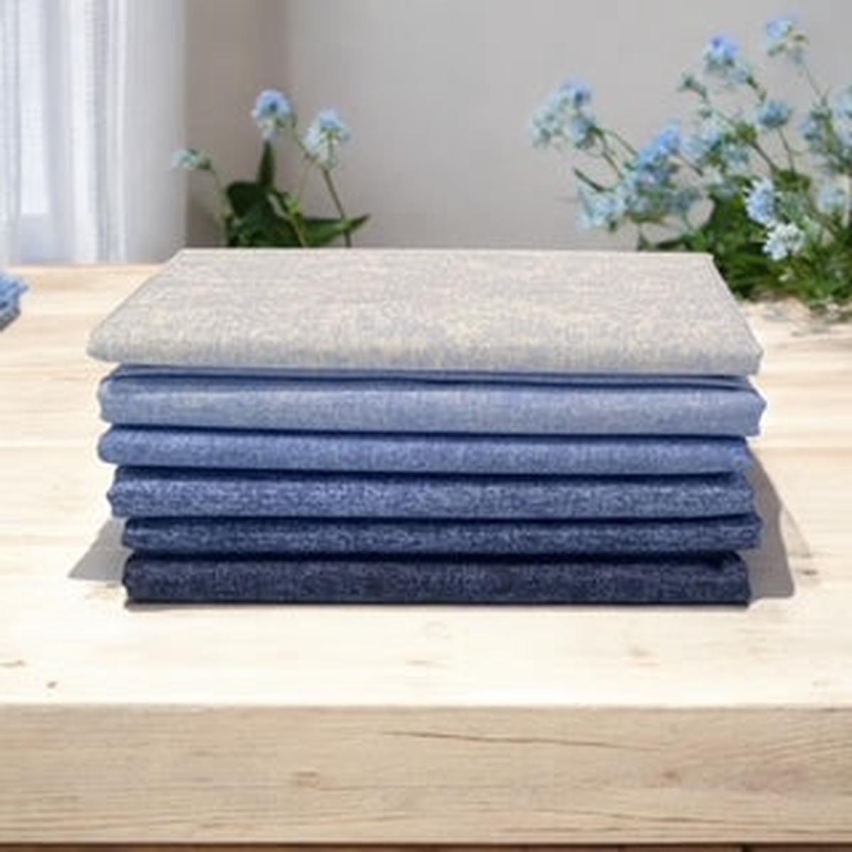 Cotton Shot ~ Blue Ombr Fat Quarter Bundle 6pcs