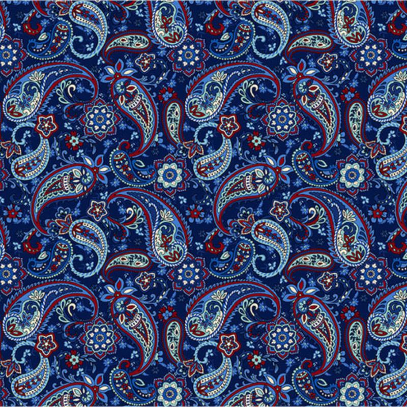 Liberty Hill ~ Paisley ~ 3186-77 Navy