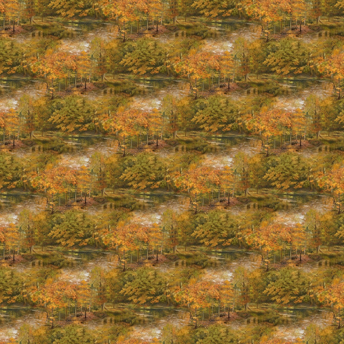 Naturescapes Wilderness ~ Trees ~ DP27788-37 Rust Multi