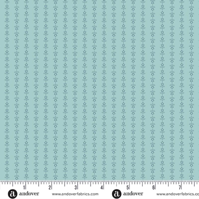 Sewing Basket ~ Dancing Nancy Turquoise ~ A 958 B