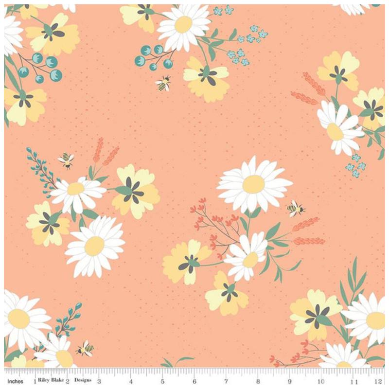 Sunshine and Sweet Tea ~ Main C14320 Peach ~ One Yard