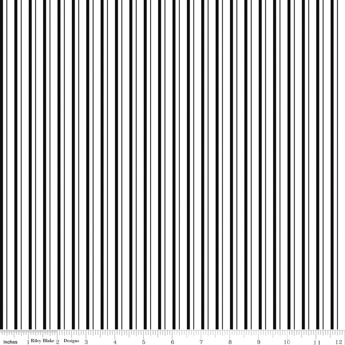 Take Heart ~ Stripe ~ C15389-BLACK ~ One Yard