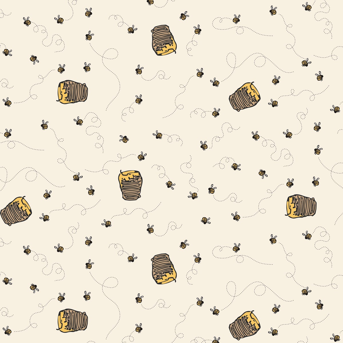 Winnie the Pooh ~ Bees ~ C17004-CREAM