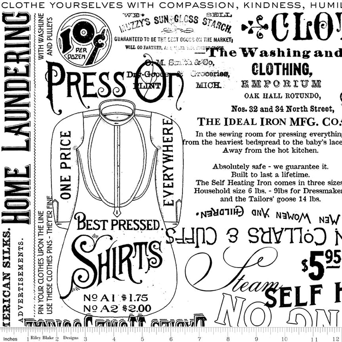 Press On ~ Pressing Matters ~ C15259-WHITE ~ One Yard