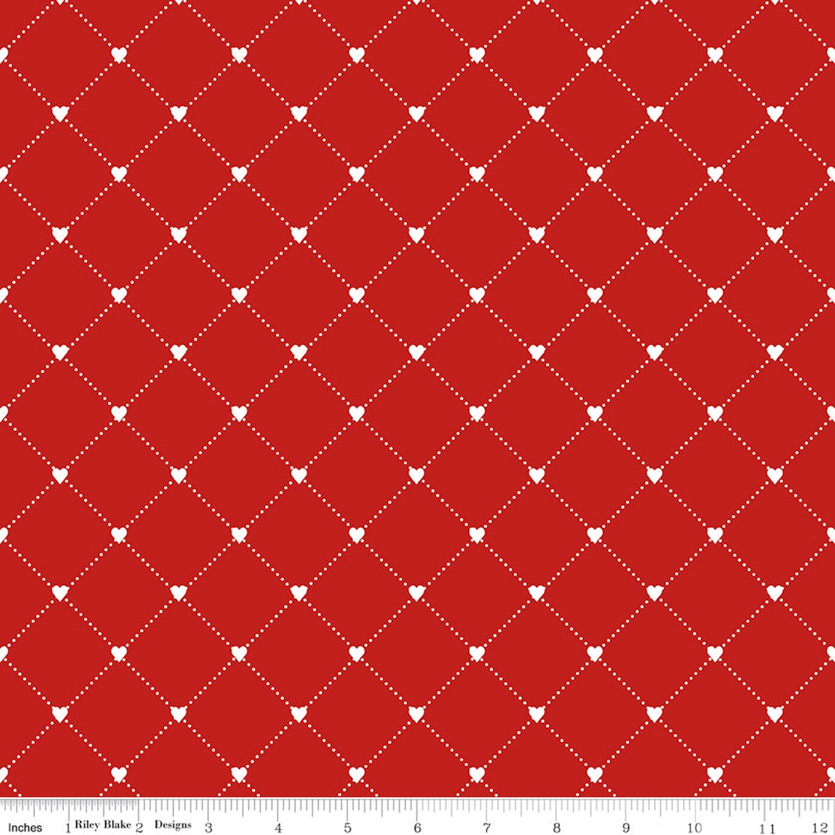 Take Heart ~ Heart Cross ~ C15390-RED ~ One Yard