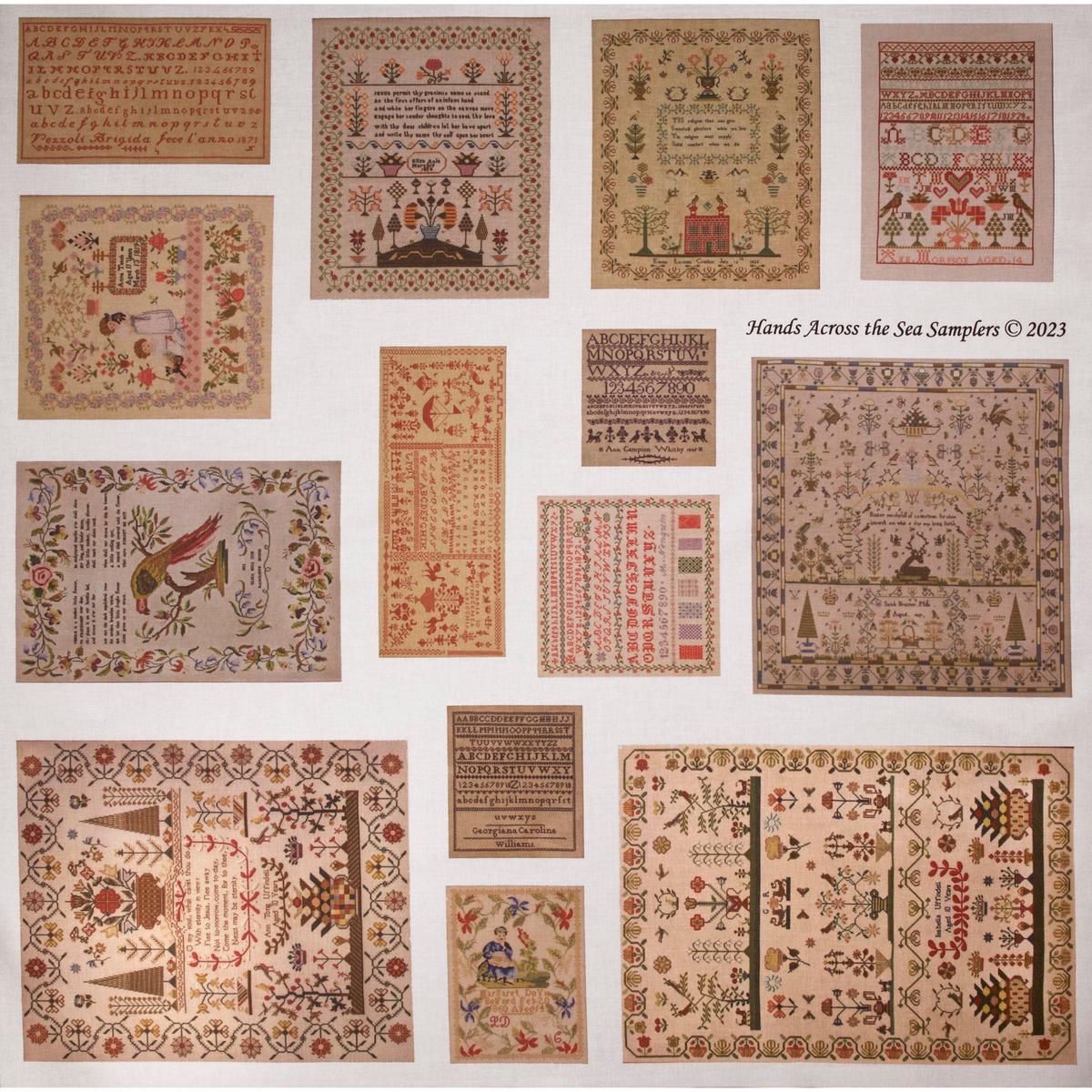 Hands Across The Sea Samplers | Sampler Panel Fabric 2