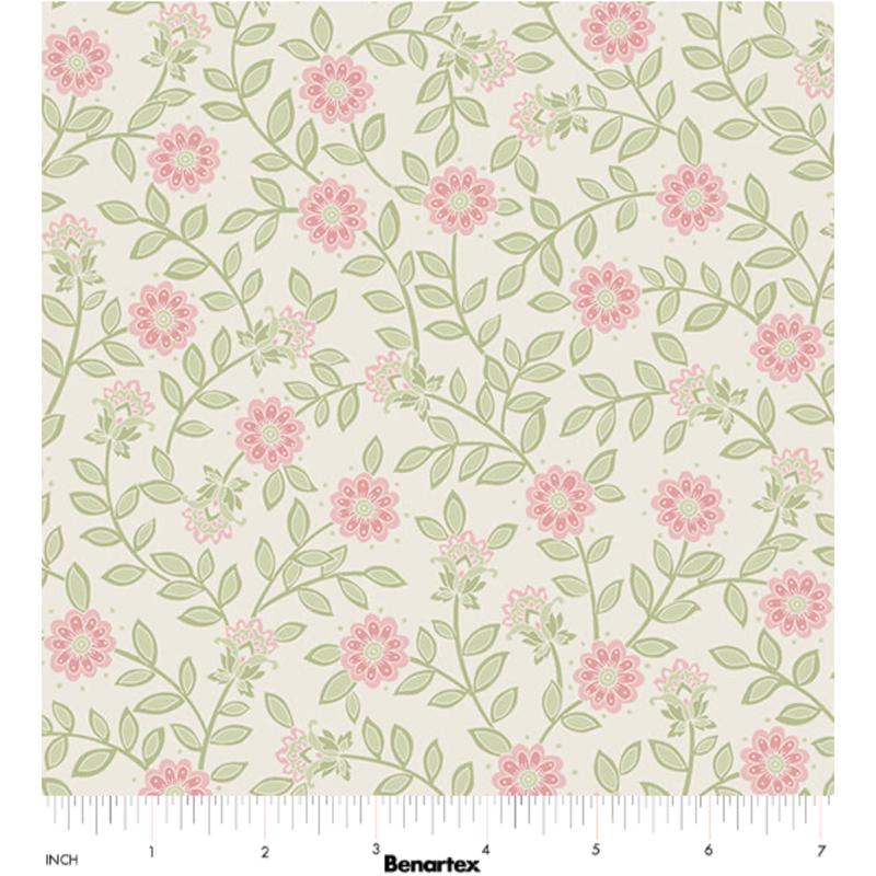 Field Floral ~ 23" x 108" remnant ~ 16389W-44