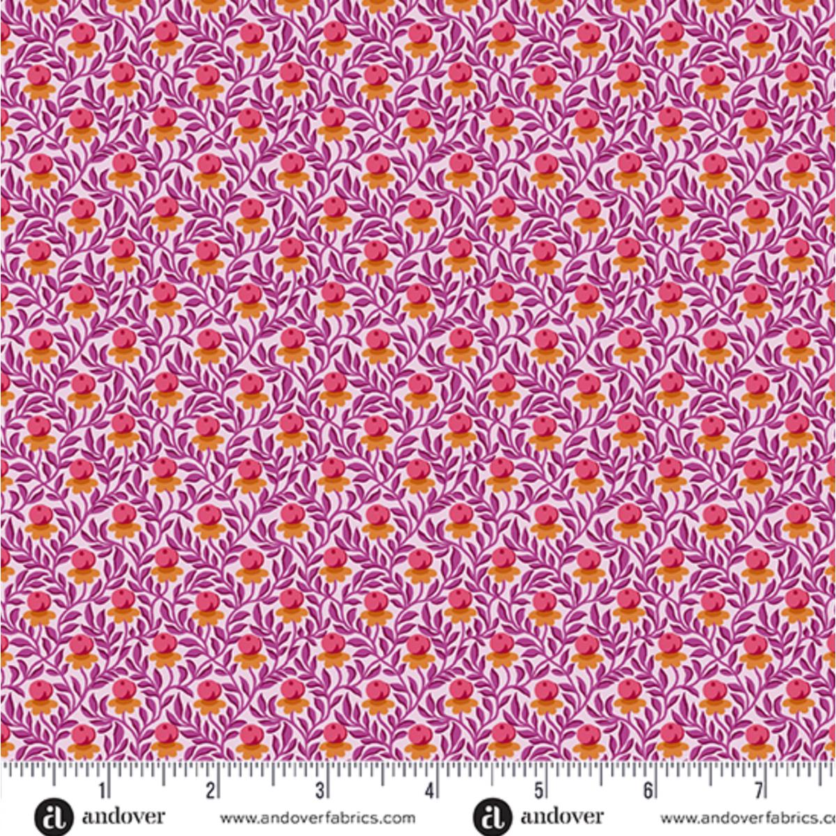Moonlight Roses ~ Stripe ~ A-1089-E Pink ~ One Yard