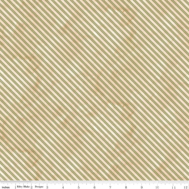 Naughty or Nice ~ 1 yd 20" ~ Ticking ~ C16265-GREEN