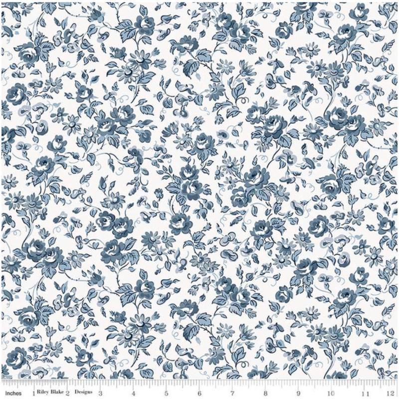 Serenity Blues ~ Flower Toss ~ C14782-CLOUD