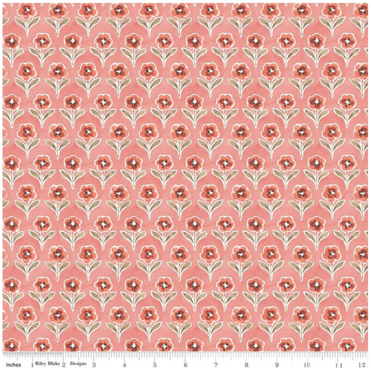 Countryside ~ Blossom C14534 Coral ~ One Yard