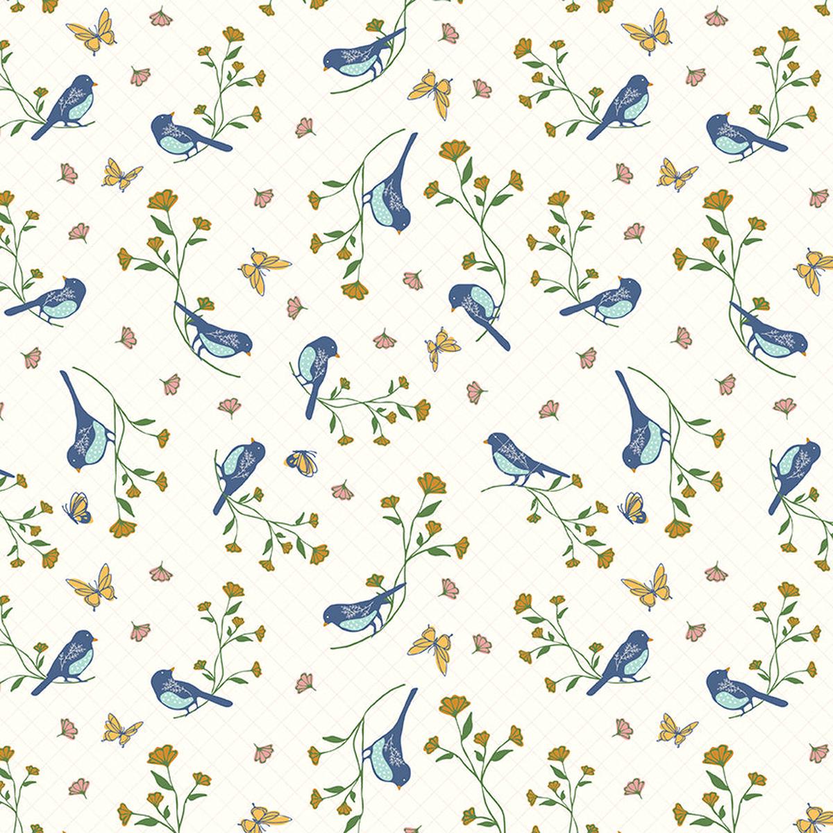 Melody ~ Floral Birds ~ C15141-CLOUD