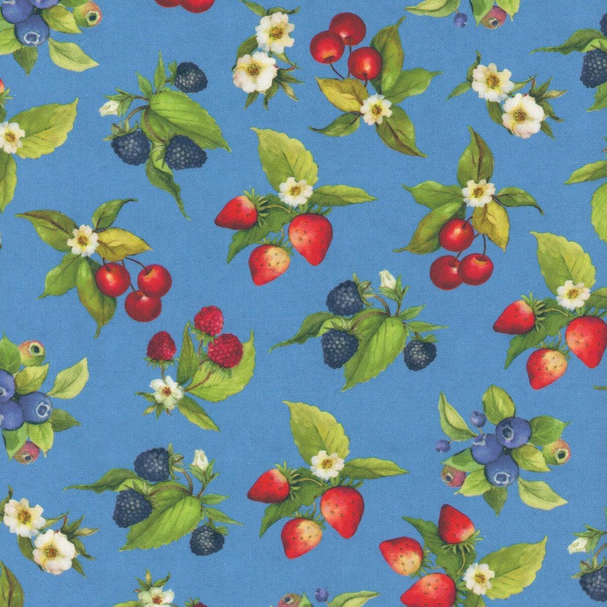 Patchwork Picnic ~ W105-012-553 Blue