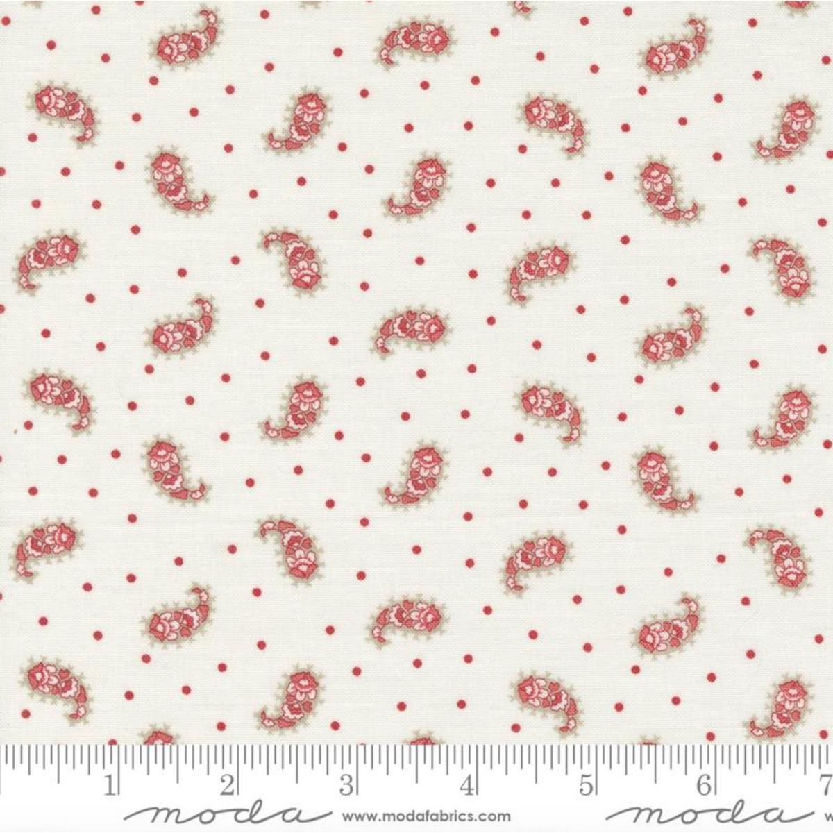 Ridgewood ~ Paisley Dot ~ Milk 14974 11 ~ One Yard