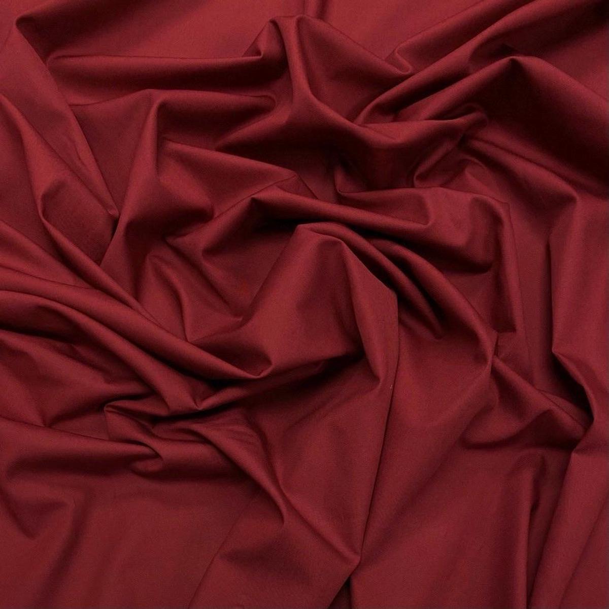 Maroon Plain Rose & Hubble Cotton Poplin Fabric (Wholesale)