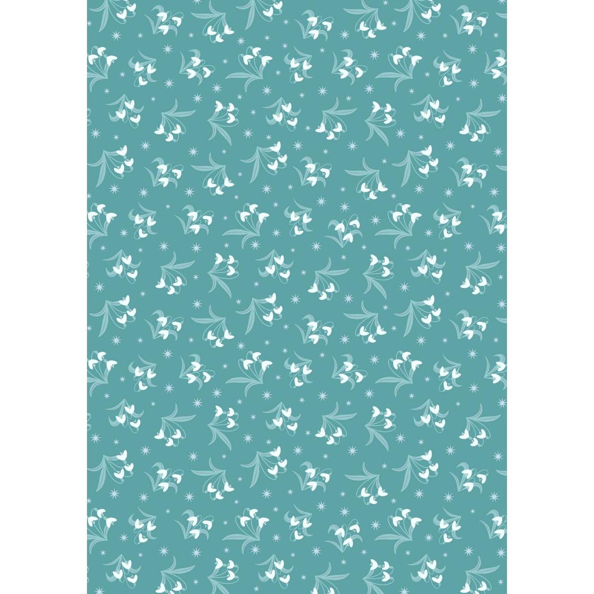 A Winter's Moon ~ Snowdrops~ A951 B Warm Aqua with Pearl