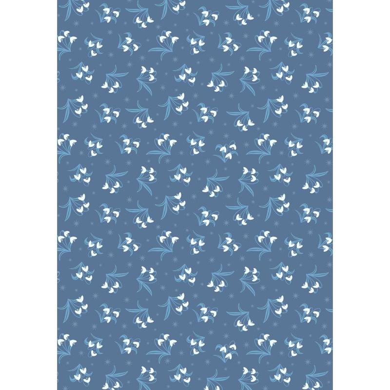 A Winter's Moon ~ Snowdrops~ A951 C Twilight Blue with Pearl